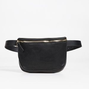 NWOT Clare V Fannypack black perforated